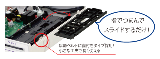 カードタイマー 簡単に清掃・点検ができる構造